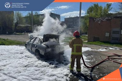 Пожар в городе Мецамор