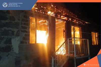 Пожар в селе Кариндж