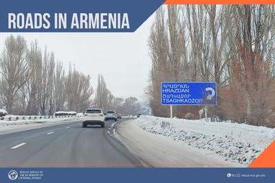 Roads are mainly passable in the Republic of Armenia
