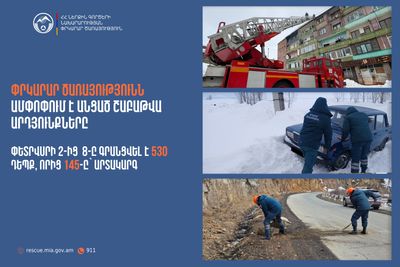 Փրկարար ծառայությունն ամփոփում է անցած շաբաթը