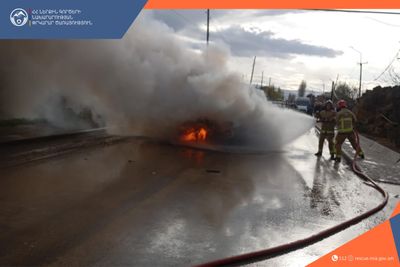 ՃՏՊ՝ հրդեհի բռնկմամբ