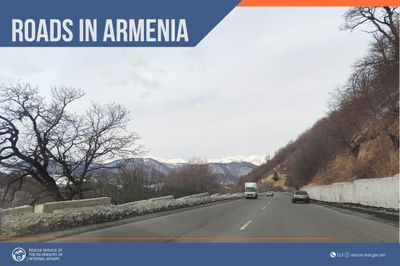 Roads are mainly passable in the Republic of Armenia