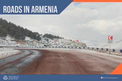 Roads are mainly passable in the Republic of Armenia