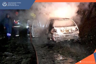 Сгорел автомобиль: пострадавших нет