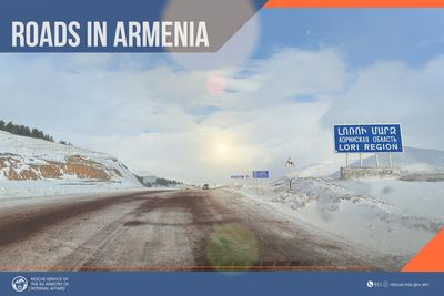 Roads are mainly passable in the Republic of Armenia