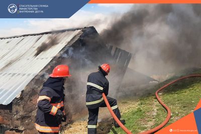 Пожар в населенном пункте Камо