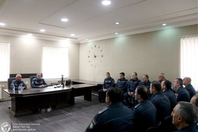 Рабочее обсуждение в Спасательном управлении города Ереван: Камо Цуцулян представил новоназначенного начальника Спасательного управления города Ереван