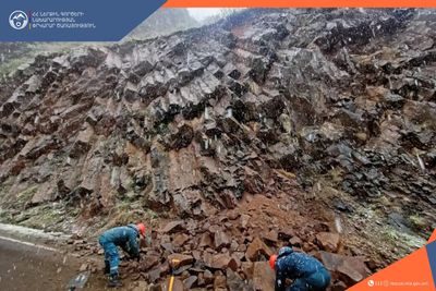 Փրկարարներն իրականացրել են ճանապարհի մաքրման աշխատանքներ՝ վերականգնելով երթևեկությունը