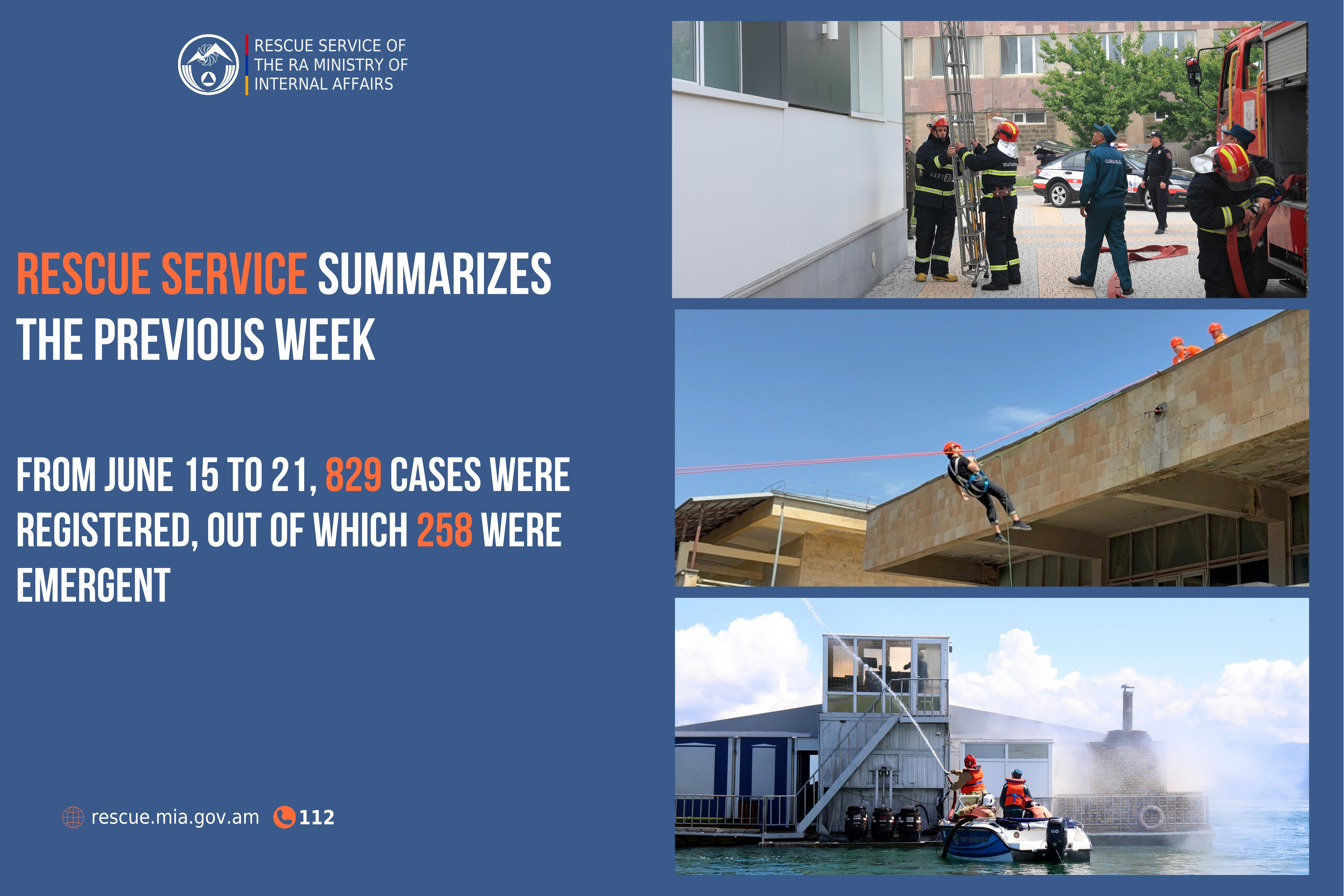 Rescue Service summarizes the previous week